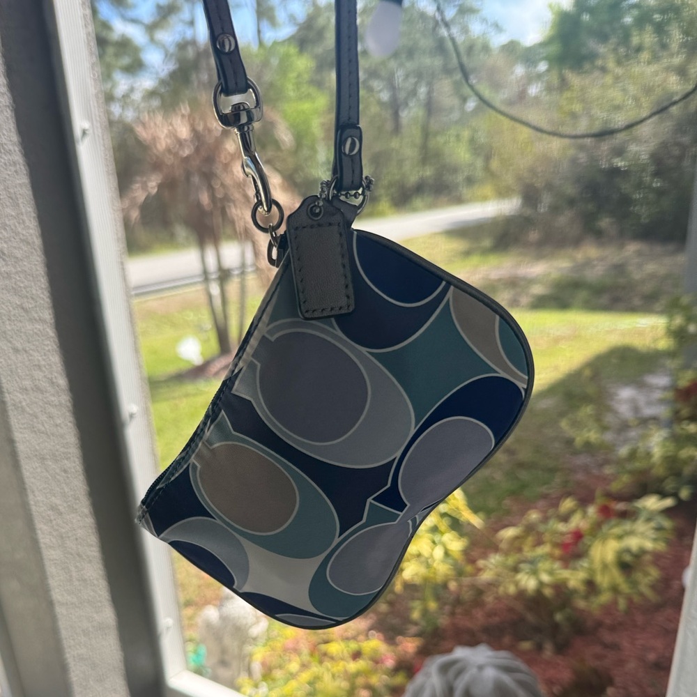 COACH sateen Wristlet